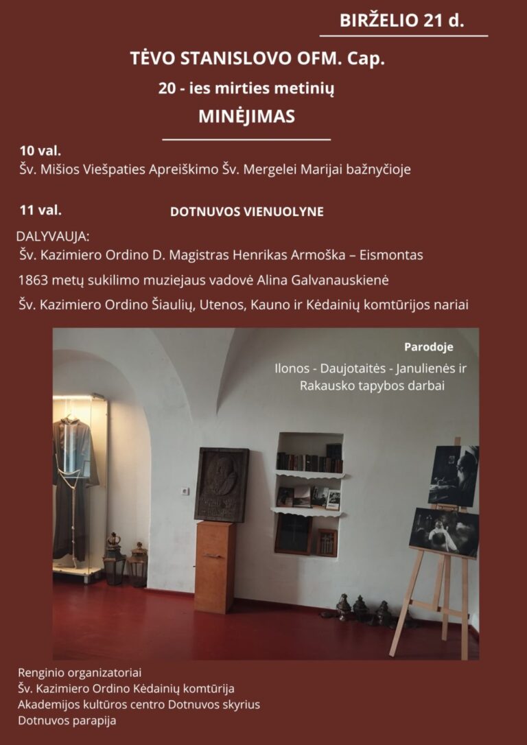 Birželio 21 d. T. Stanislovo minėjimas Dotnuvoje