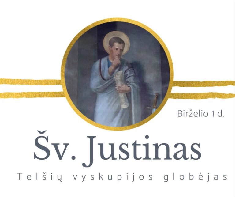 Telšių vyskupija kviečia minėti savo dangiškojo globėjo šv. Justino šventę