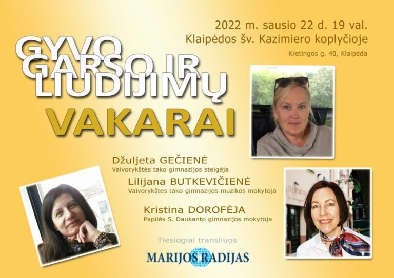 Gyvo garso ir liudijimų vakaras Klaipėdoje