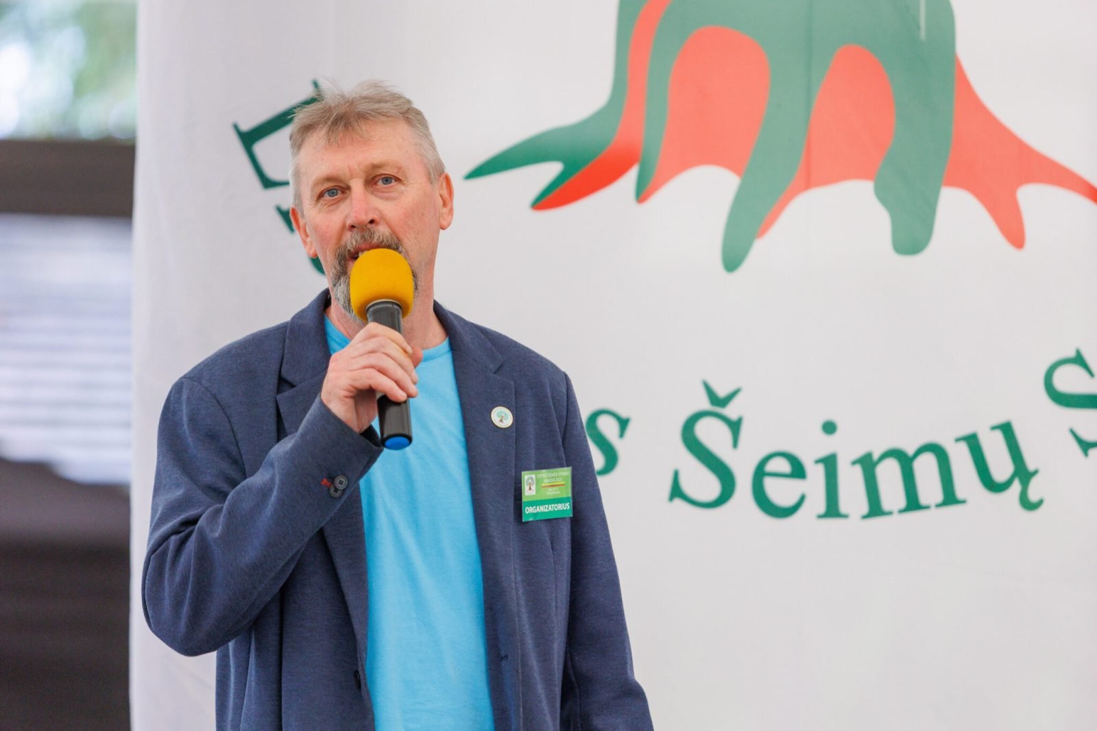 Lietuvos šeimų sąjūdžio pirmininkas Raimondas Grinevičius kalba mitinge