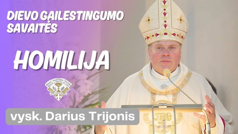 Šiaulių vyskupo Dariaus Trijonio homilija Dievo gailestingumo šventovėje