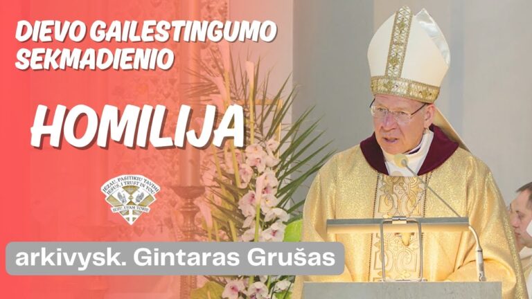 Vilniaus arkivyskupo Gintaro Grušo homilija Dievo Gailestingumo atlaiduose