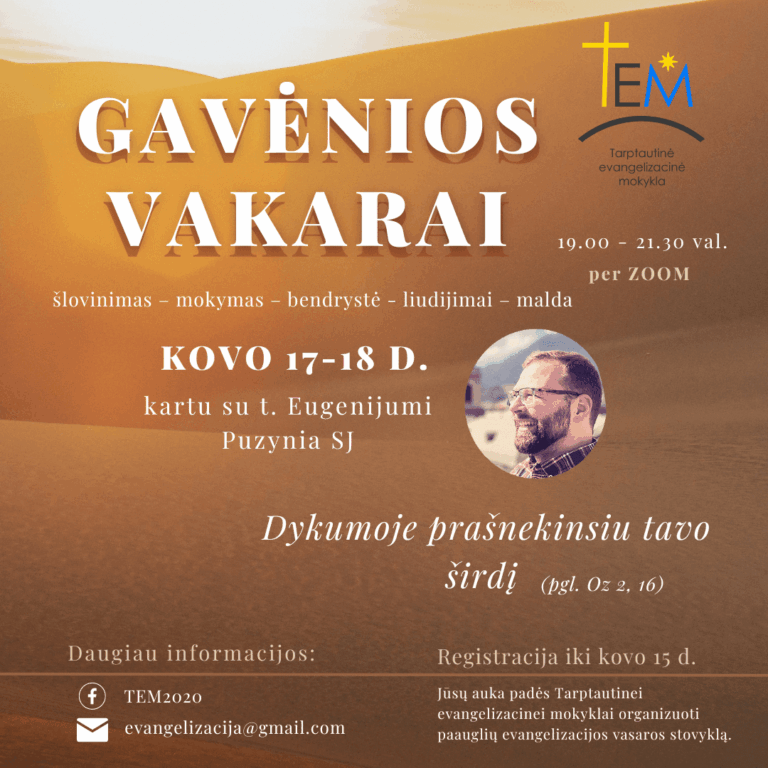 Nuotoliniai gavėnios vakarai jaunimui