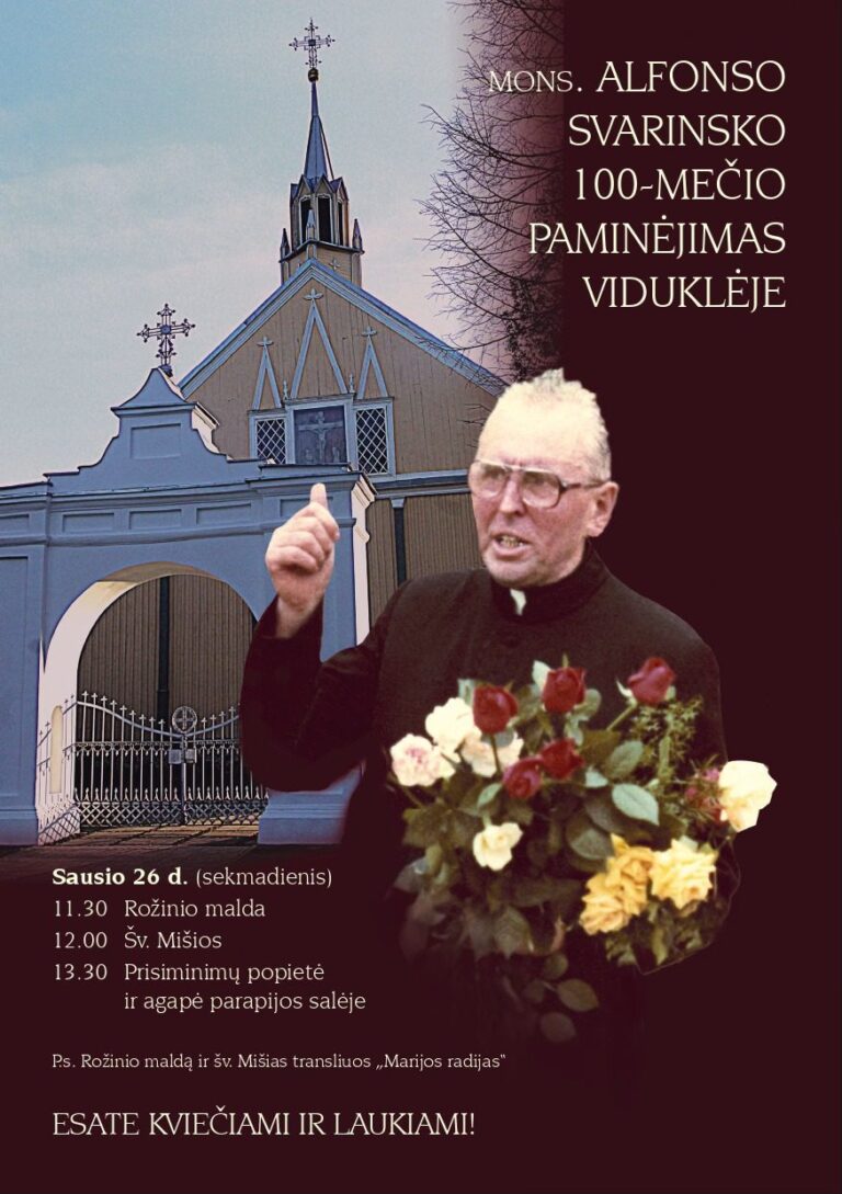 Mons. Alfonso Svarinsko 100-mečio minėjimas
