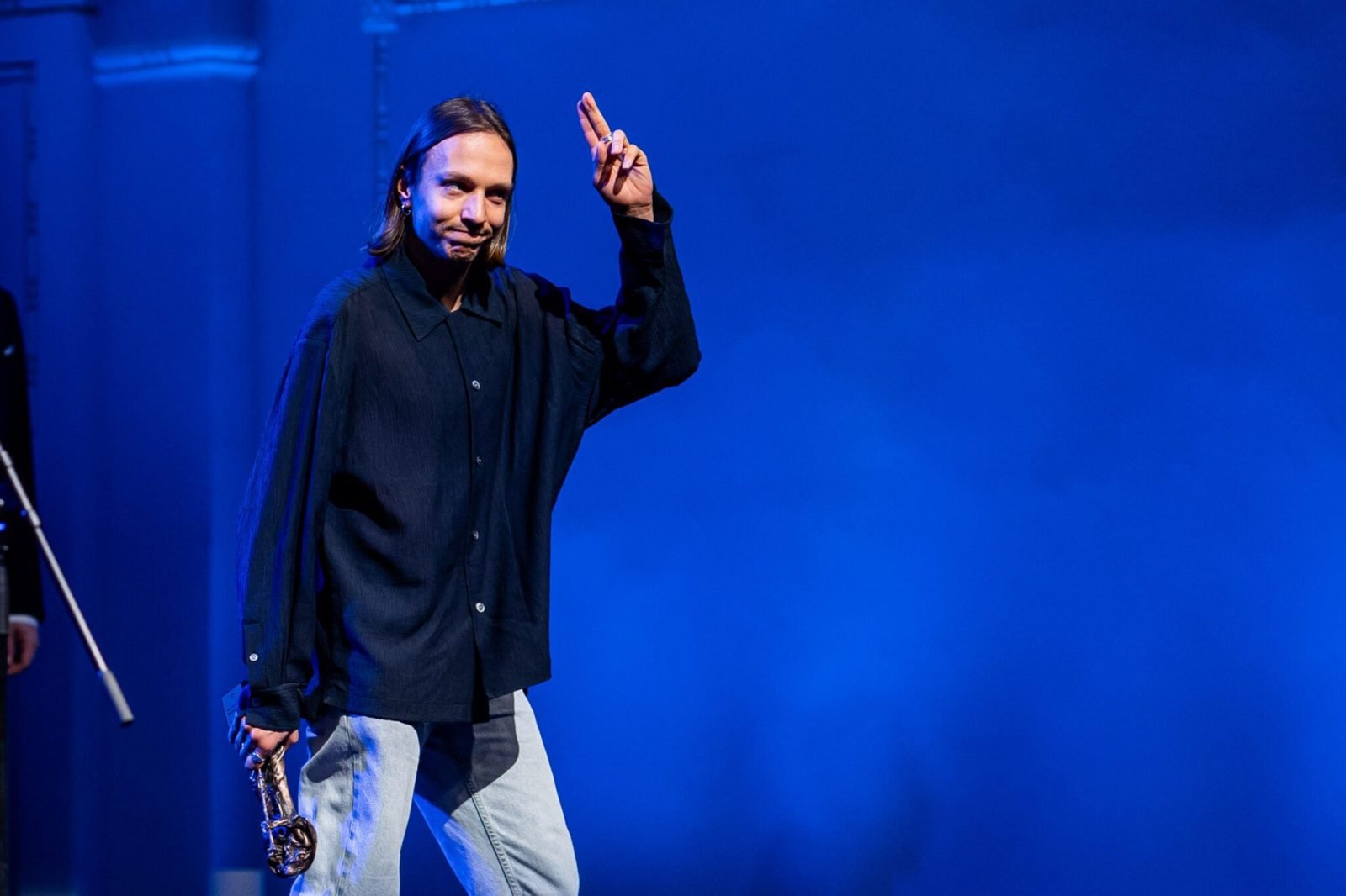 Olegas Šurajevas Šv. Kristoforo apdovanojimų įteikimo ceremonijoje Lietuvos nacionalinėje filharmonijoje Vilniuje / BNS nuotr.