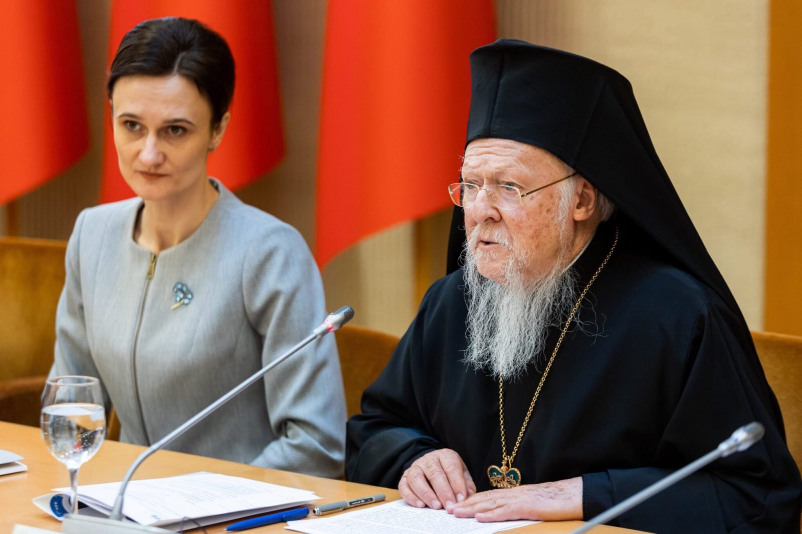 Seimo pirmininkė V. Čmilytė-Nielsen ir Baltramiejus I / BNS nuotr.