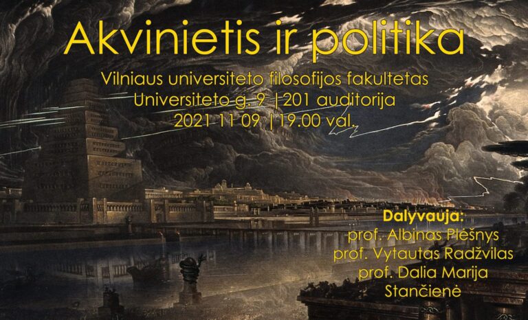 Vilniaus universitete – konferencija apie Tomo Akviniečio politinę filosofiją
