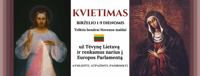 Skelbiamas maldos devyndienis už Tėvynę Lietuvą ir renkamus Europos Parlamento narius