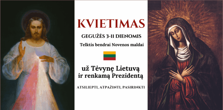 Skelbiamas maldos devyndienis artėjant Lietuvos Respublikos Prezidento rinkimams