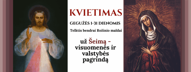 Lietuvos tikintieji kviečiami jungtis į maldą už šeimą ir gyvybę