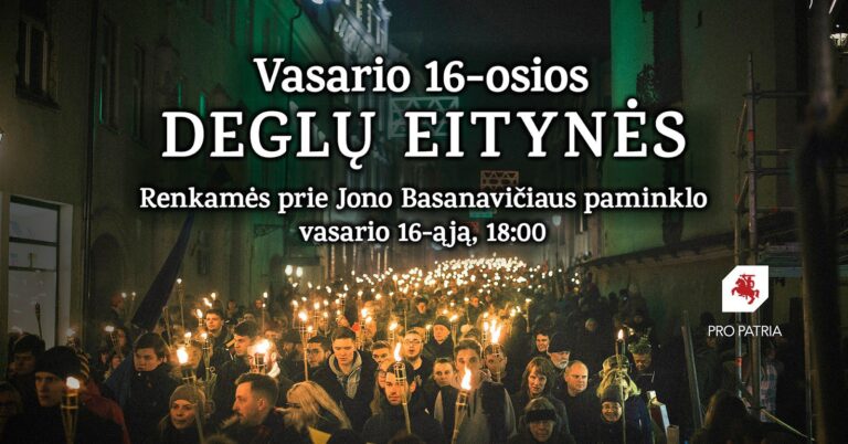 Deglų eitynių organizatoriai kviečia Vilniuje švęsti Vasario 16 -ąją
