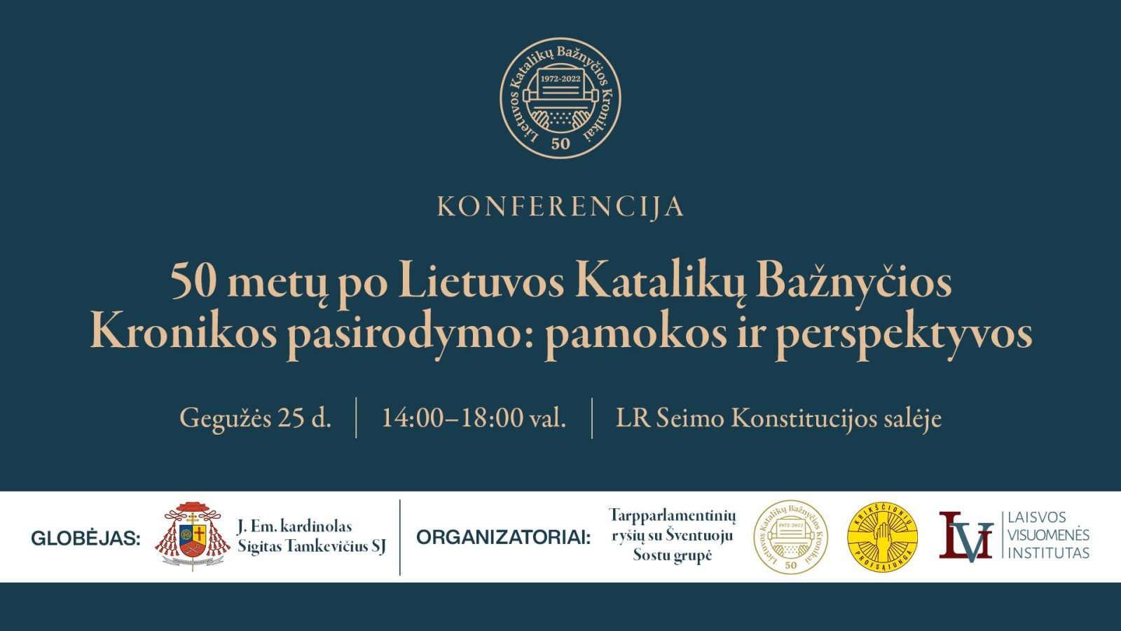 Kvietimas į konferenciją „50 metų po Lietuvos katalikų bažnyčios kronikos pasirodymo: pamokos ir perspektyvos" / LVI nuotr.