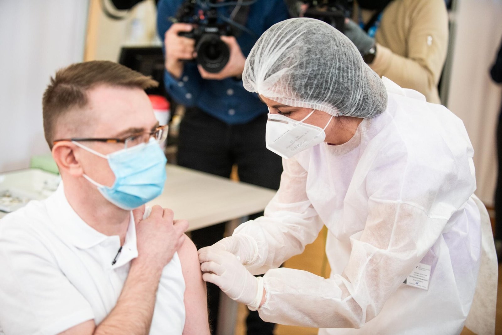 Arūnas Dulkys skiepijasi