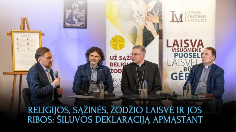 Diskusija „Religijos, sąžinės, žodžio laisvė ir jos ribos: Šiluvos deklaraciją apmąstant“