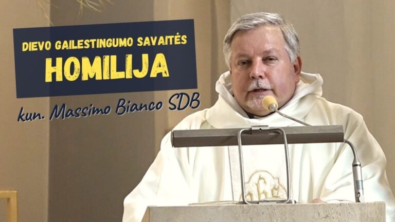 Kunigo Massimo Bianco SDB homilija Dievo Gailestingumo savaitės Šv. Mišiose