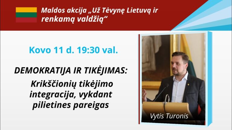 Vytis Turonis. Demokratija ir tikėjimas