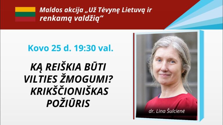 Dr. Lina Šulcienė. Ką reiškia būti vilties žmogumi?