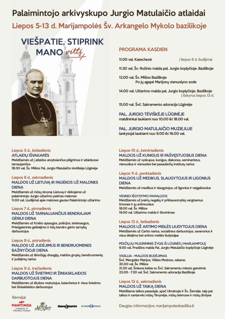 Pal. Jurgio Matulaičio minėjimas ir atlaidai