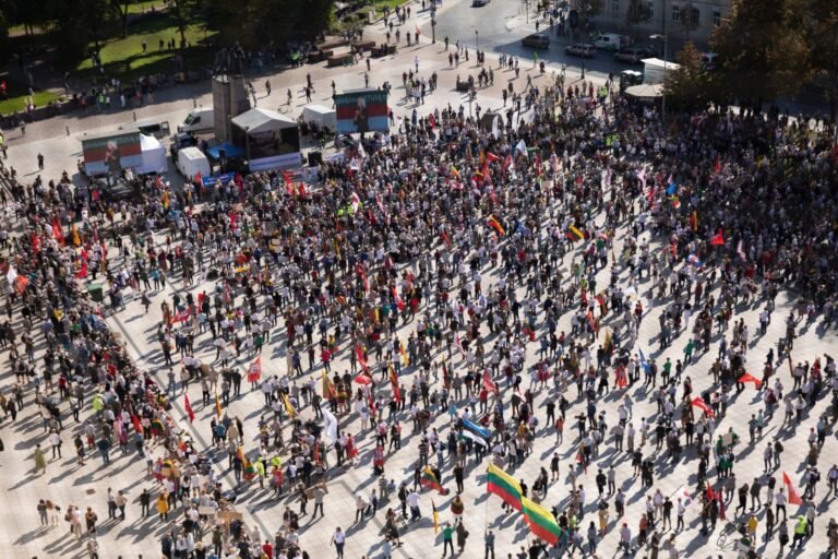 Vilniuje įvyko protesto mitingas „Apginkime Lietuvos Respublikos Konstituciją“ (vaizdo įrašas)
