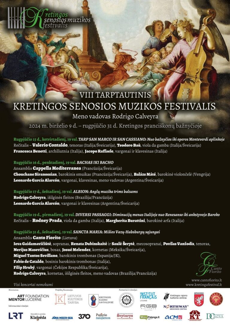 Tarptautinis senosios muzikos festivalis vyks Kretingoje