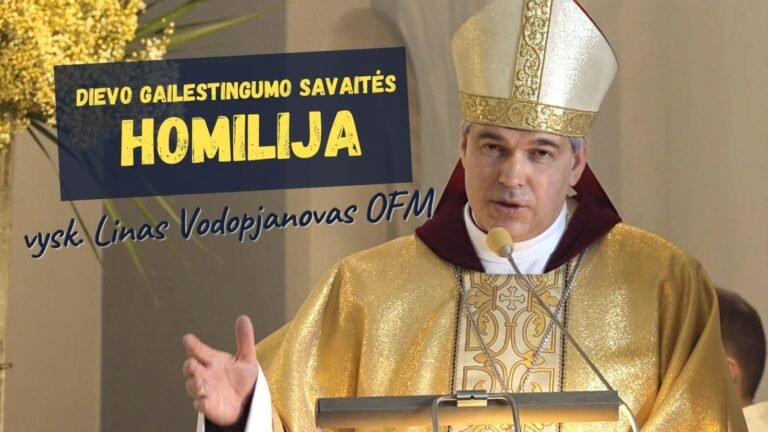 Panevėžio vyskupo Lino Vodopjanovo OFM homilija Dievo Gailestingumo savaitės Šv. Mišiose