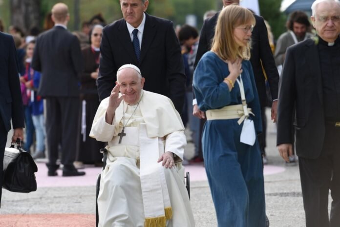 Popiežius Pranciškus Asyžiuje / EPA nuotr.