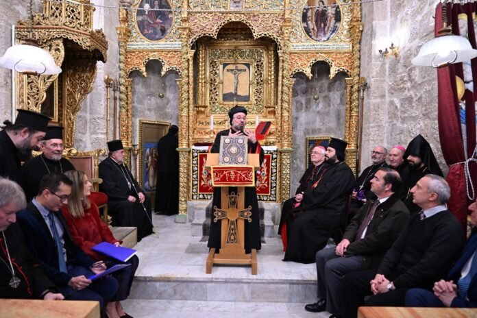 atidengtas istorinis altorius Šv. Morkaus sirų ortodoksų patriarchaliniame vienuolyne / Soc. tinklų nuotr.