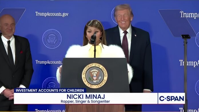Reperė Nicki Minaj ir Donaldas Trumpas / Ekranvaizdis
