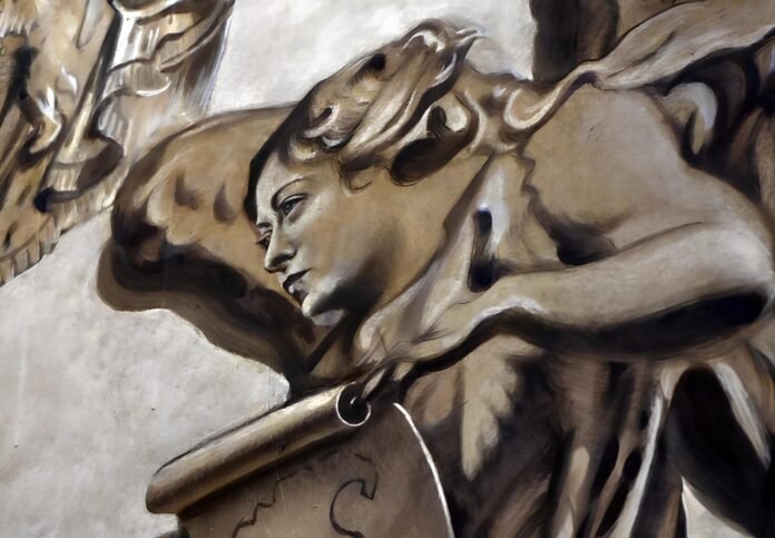 Angelas Romos Šventojo Lauryno in Lucina bazilikoje / Soc. tinklų nuotr.