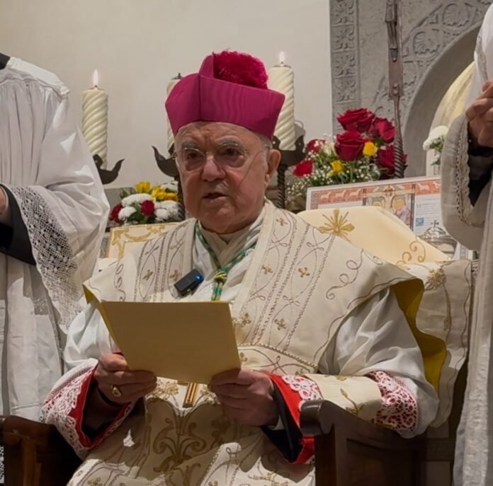 Buvęs Šventojo Sosto nuncijus Jungtinėse Amerikos Valstijose arkivyskupas Carlo Maria Vigano / Soc. tinklų nuotr.