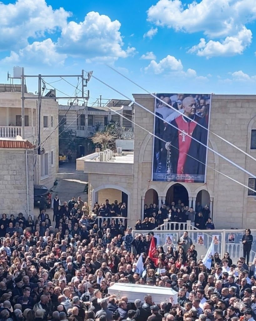 Laidotuvių akimirka Libane / Soc. tinklų nuotr.