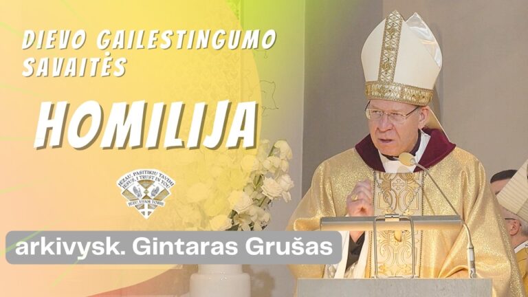 Dievo Gailestingumo atlaidai. Vilniaus arkivyskupo Gintaro Grušo homilija