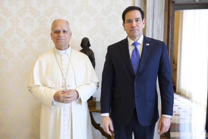 Popiežius ir JAV aukščiausio rango diplomatas Marco Rubio / EPA nuotr.