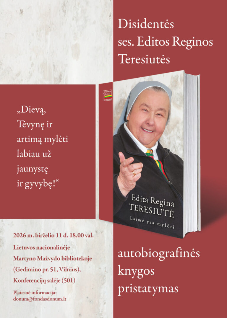 Disidentės sesers Editos Reginos Teresiutės SJE autobiografinės knygos „Laimė yra mylėti“ pristatymas