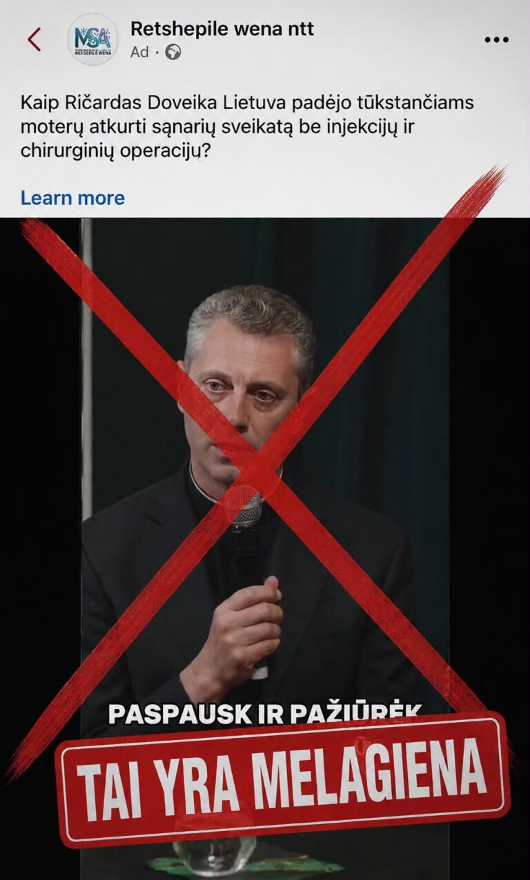 Sukčiai internete neteisėtai naudoja kunigo Ričardo Doveikos vardą ir atvaizdą