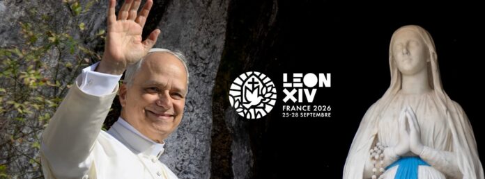 Popiežius Leonas XIV informaciniame paveikslėlyje apie vizitą / Šventovės nuotr.