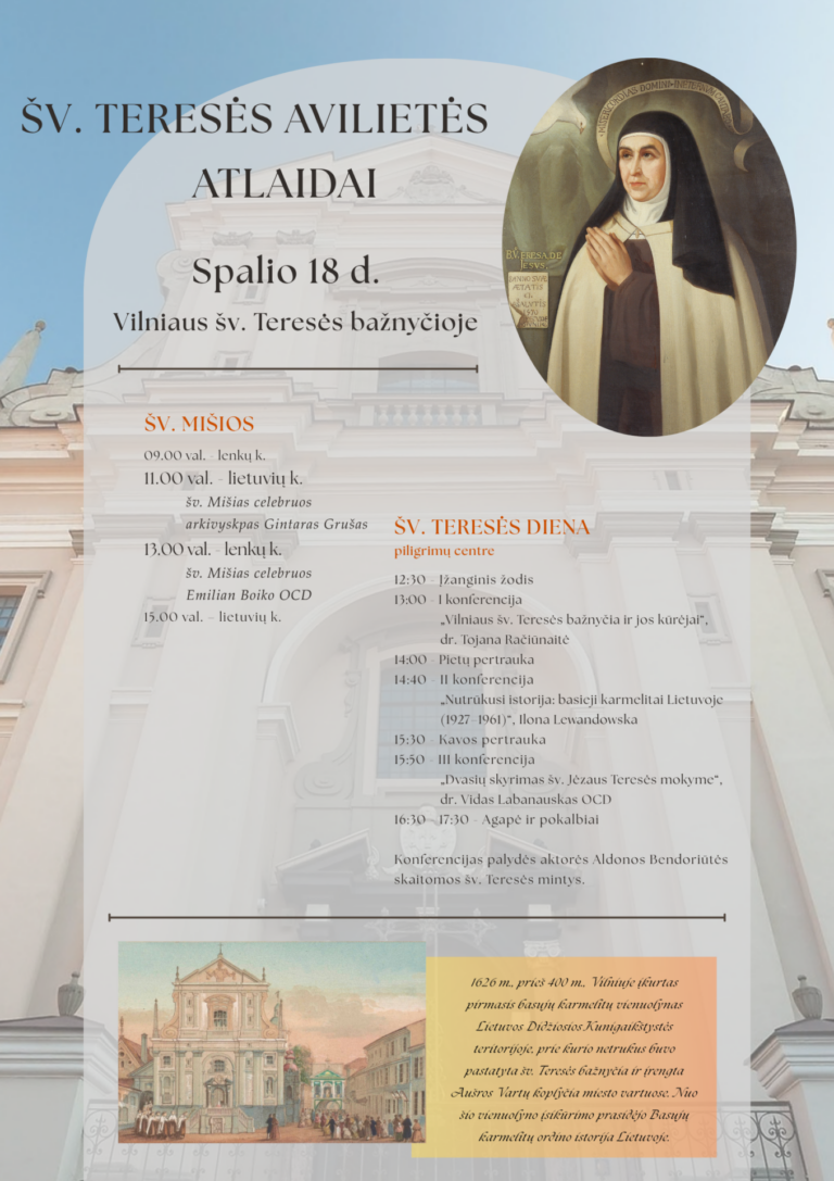 Šv. Teresės Avilietės atlaidai Vilniuje